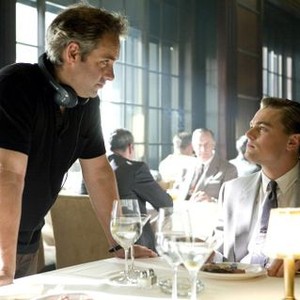 REVOLUTIONARY ROAD, director Sam Mendes, Leonardo DiCaprio, on set, 2008. ©DreamWorks
