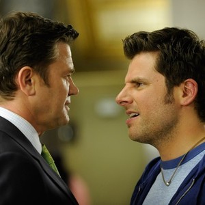Psych, John Michael Higgins (L), James Roday (R), 'Chivalry Is Not Dead...But Someone Is', Season 5, Ep. #4, 08/04/2010, ©USA
