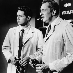 RETURN OF THE FLY, from left, Brett Halsey, Vincent Price, 1959, TM and Copyright ©20th Century-Fox Film Corp. All Rights Reserved.