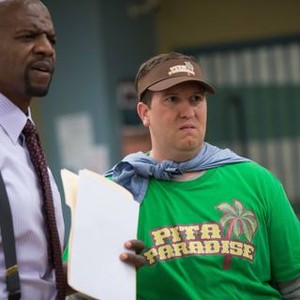Brooklyn Nine-Nine, Terry Crews (L), Nate Torrence (R), 'Full Boyle', Season 1, Ep. #17, 02/11/2014, ©FOX