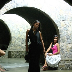 Brax Villa as Aubrey, Raquela Rios as herself, Olivia Gaudo as Via in "The Amazing Truth About Queen Raquela." photo 12