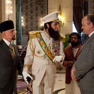 (L-R) Ben Kingsley, Sacha Baron Cohen as General Aladeen and John C. Reilly in "The Dictator."