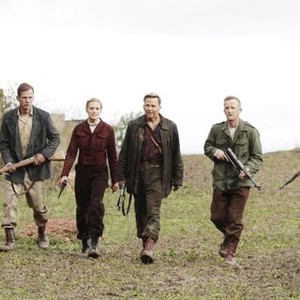 BEYOND VALKYRIE: DAWN OF THE 4th REICH, from left, Kip Pardue, Julie Engelbrecht, Sean Patrick Flanery, Eric Ladin, Tom Padley, 2016, © Sony Pictures