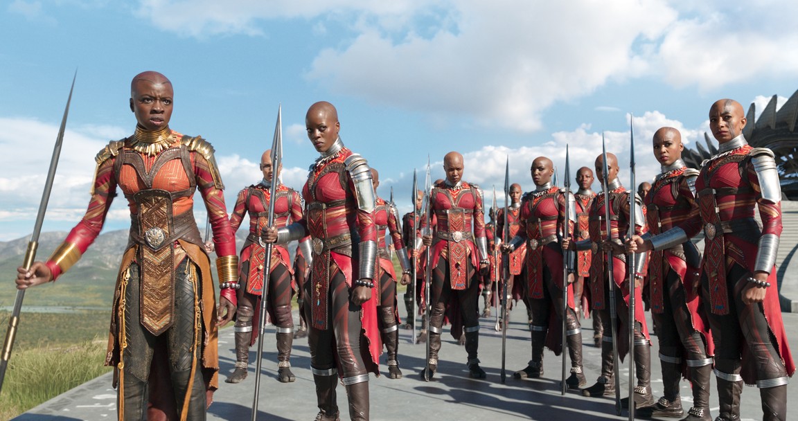 Dora Milaje, pasukan perempuan khusus di negara fiksi Wakanda di Afrika.