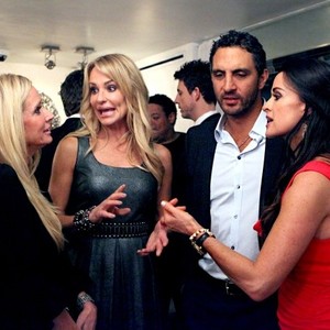 The Real Housewives of Beverly Hills, Kim Richards (L), Taylor Armstrong (C), Kyle Richards (R), 'Secrets Revealed', Season 3, Ep. #22, 04/08/2013, ©BRAVO