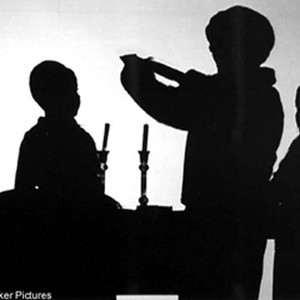 Silhouette of Orthodox woman and children. photo 11