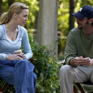 MELISSA GEORGE and producer ANDREW FORM hang out on the set of THE AMITYVILLE HORROR. photo 9