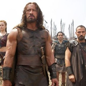 HERCULES, from left: Ingrid Bolso Berdal, Dwayne Johnson as Hercules, Reece Ritchie, Rufus Sewell, 2014. ph: Kerry Brown/©Paramount Pictures