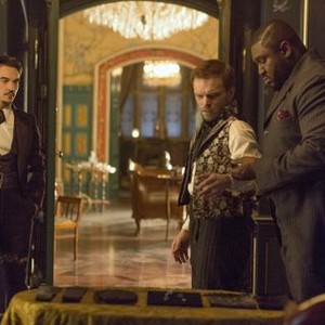Dracula, Jonathan Rhys Meyers (L), Alec Newman (C), Nonso Anozie (R), 'From Darkness To Light', Season 1, Ep. #4, 11/15/2013, ©NBC
