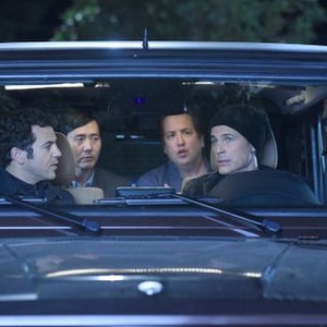 The Grinder, from left: Fred Savage, Rob Yang, Steve Little, Rob Lowe, 'The Olyphant in the Room', Season 1, Ep. #10, 01/05/2016, ©FOX