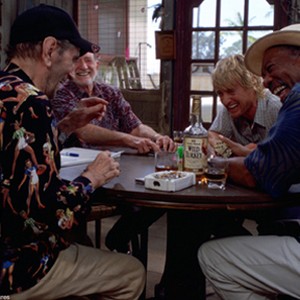 HARRY DEAN STANTON, WILLIE NELSON, OWEN WILSON and MORGAN FREEMAN in Shangri-La Entertainment's "The Big Bounce," distributed by Warner Bros. Pictures.