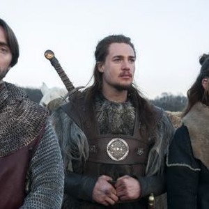 David Dawson, Alexander Dreymon and Emily Cox (from left)