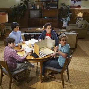 The Goldbergs, from left: Mason Cook, Kenny Ridwan, Sam Lucas Kindseth, Sean Giambrone, 'Dungeons and Dragons, Anyone?', Season 3, Ep. #20, 04/06/2016, ©ABC