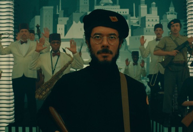 Sergio, leader of the Radical Freedom Militia Corps (Richard Ayoade) in the "The Phoenician Scheme. "(Focus Features/Universal Pictures)