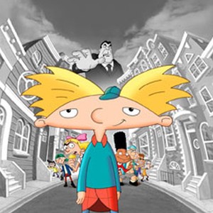(Left to right) Phoebe, Sid, Helga, Arnold, Gerald, Harold, Iggy, Brainy and (top center) Scheck in "Hey Arnold! The Movie." photo 12