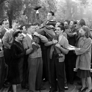 THE MALE ANIMAL, Olivia de Havilland, Henry Fonda, Don DeFore, Herbert Anderson, Joan Leslie, 1942