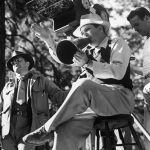 NORTHWEST PASSAGE, director King Vidor (with meagaphone) on set, 1940