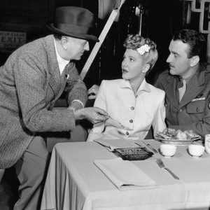 THE IMPATIENT YEARS, director Irvings Cummings, Jean Arthur, Lee Bowman, on-set, 1944