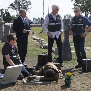 CSI: Crime Scene Investigation, David Berman (L), Ted Danson (C), Paul Guilfoyle (R), 'Fallen Angels', Season 13, Ep. #7, 11/14/2012, ©CBS