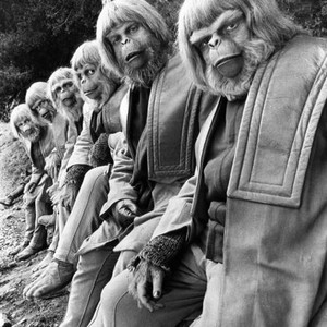 BATTLE FOR THE PLANET OF THE APES, Paul Williams, (right), 1973. TM and Copyright (c) 20th Century Fox Film Corp. All Rights Reserved.