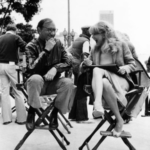 SEEMS LIKE OLD TIMES, writer Neil Simon with Goldie Hawn between scenes, 1980, (c) Columbia Pictures