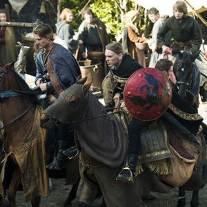 Camelot, Philip Winchester (L), Jamie Campbell Bower (R), 'The Battle of Bardon Pass', Season 1, Ep. #9, 06/03/2011, ©STARZPR