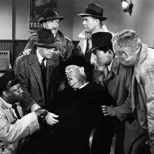 SHADOWS OVER CHINATOWN, Mantan Moreland, Harry Depp, Jack Norton, John Gallaudet, Victor Sen Youn, John Hamilton, Sidney Toler (center), 1946