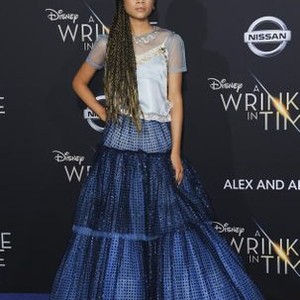 Storm Reid (wearing custom Coach) at arrivals for A WRINKLE IN TIME Premiere, El Capitan Theatre, Los Angeles, CA February 26, 2018. Photo By: Elizabeth Goodenough/Everett Collection