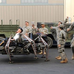 Enlisted, from left: Ross Phillips, Mel Rodriguez, Kyle Davis, Maronzio Vance, Mort Burke, Tania Gunadi, Parker Young, 'Paint Cart 5000 vs. The Mondo Spider', Season 1, Ep. #10, 03/28/2014, ©FOX