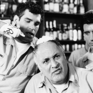 WEEKEND WARRIORS, from left, Marty Cohen, Vic Tayback, Matt McCoy, 1986, ©Moviestore Entertainment