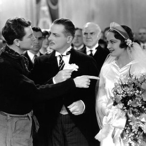 VAGABOND LADY, from left, Robert Young, Reginald Denny, Evelyn Venable, 1935