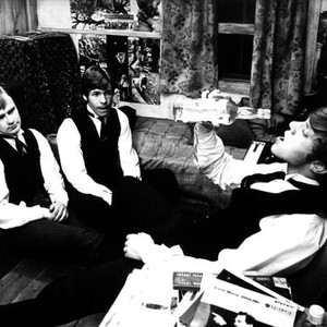 IF...., from left: David Wood, Richard Warwick, Malcolm McDowell, 1968, if1968mm-fsct24, Photo by:  (if1968mm-fsct24)