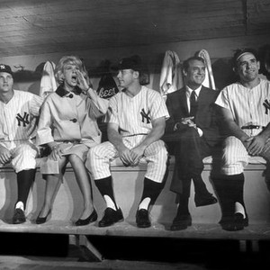 THAT TOUCH OF MINK, Roger Maris, Doris Day, Mickey Mantle, Cary Grant, Yogi Berra, 1962