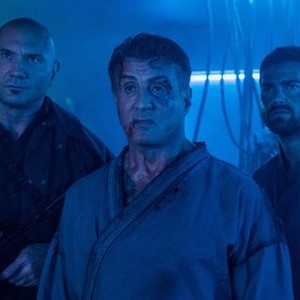 ESCAPE PLAN 2: HADES, FROM LEFT: DAVE BAUTISTA, SYLVESTER STALLONE, JESSE METCALFE, 2018. PH: GUY D'ALEMA/© LIONSGATE HOME ENTERTAINMENT