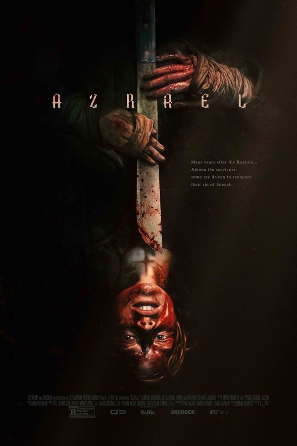 In a world in which no one speaks, a mysterious, devout community hunts down a young woman named Azrael (Samara Weaving) who has escaped their imprisonment. Recaptured by its ruthless leaders, she is to be sacrificed to pacify an evil which resides deep within the surrounding wilderness – but Azrael will stop at nothing to ensure her own...