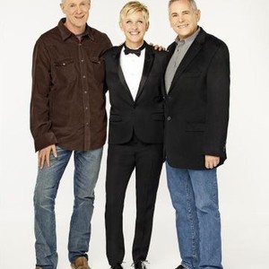 The 86th Annual Academy Awards, Craig Zadan (L), Ellen DeGeneres (C), Neil Meron (R), 03/02/2014, ©ABC