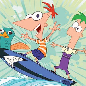 Perry the platypus, Phineas and Ferb (from left)