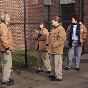 Orange Is the New Black, Abigail Savage (L), Annie Golden (C), Kate Mulgrew (R), 'The Chickening', Season 1, Ep. #5, 07/11/2013, ©NETFLIX