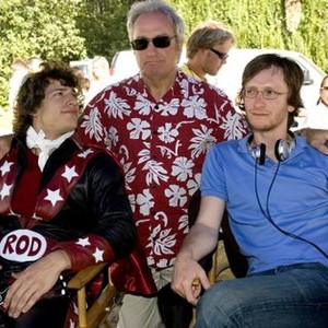 HOT ROD, Andy Samberg, producer Lorne Michaels, director Akiva Schaffer, on set, 2007. ©Paramount