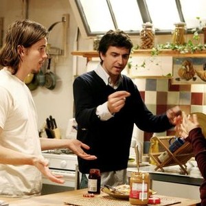 PETER AND VANDY, from left: Jason Ritter, director Jay DiPietro, Jess Weixler, on set, 2009. Ph: Carrie Leonard/©Strand Releasing