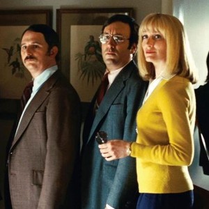 FROST/NIXON, foreground from left: Kevin Bacon, Andy Milder, Gabriel Jarret, Kate Jennings Grant, 2008. ©Universal