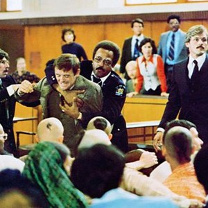 AUDREY ROSE, Robert Walden (hand on arm), Anthony Hopkins, Richard Lawson (arm around neck), John Beck 9standing front right), 1977