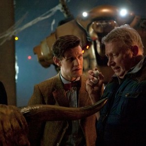 Doctor Who, Arthur Darvill (L), Matt Smith (C), Richard Hope (R), 'Dinosaurs on a Spaceship', Season 7, Ep. #2, 09/08/2012, ©BBCAMERICA