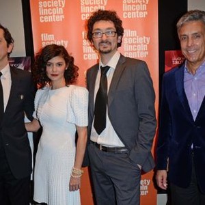 Stephane Foenkinos, Audrey Tautou, David Foenkinos, Charles Cohen at arrivals for Closing Night of DELICACY, Walter Reade Theatre, New York, NY March 11, 2012. Photo By: Derek Storm/Everett Collection