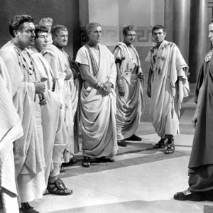 JULIUS CAESAR, Edmond O'Brien, Tom Powers, John Hoyt, John Gielgud, James Mason, Marlon Brando, 1953