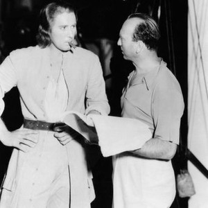 CAPTAIN BLOOD, Errol Flynn, director Michael Curtiz on set, 1935