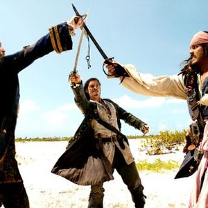 PIRATES OF THE CARIBBEAN: DEAD MAN'S CHEST, Jack Davenport, Orlando Bloom, Johnny Depp, 2006, (c) Walt Disney