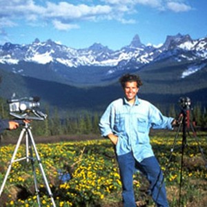 Filmmakers Roko Belic (on the left), Adrian Belic (on the right) on location, Sayan Mountains in the background. photo 20