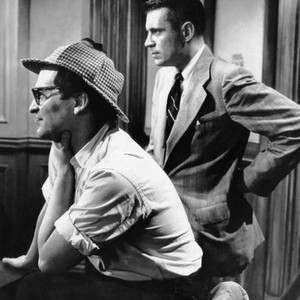 TWELVE ANGRY MEN, from left, director Sidney Lumet, Edward Binns, 1957