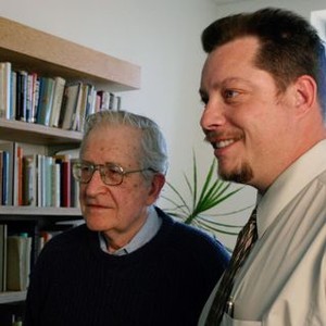 PROGRAMMING THE NATION?, from left: Noam Chomsky, director Jeff Warrick, 2011. ©International Film Circuit